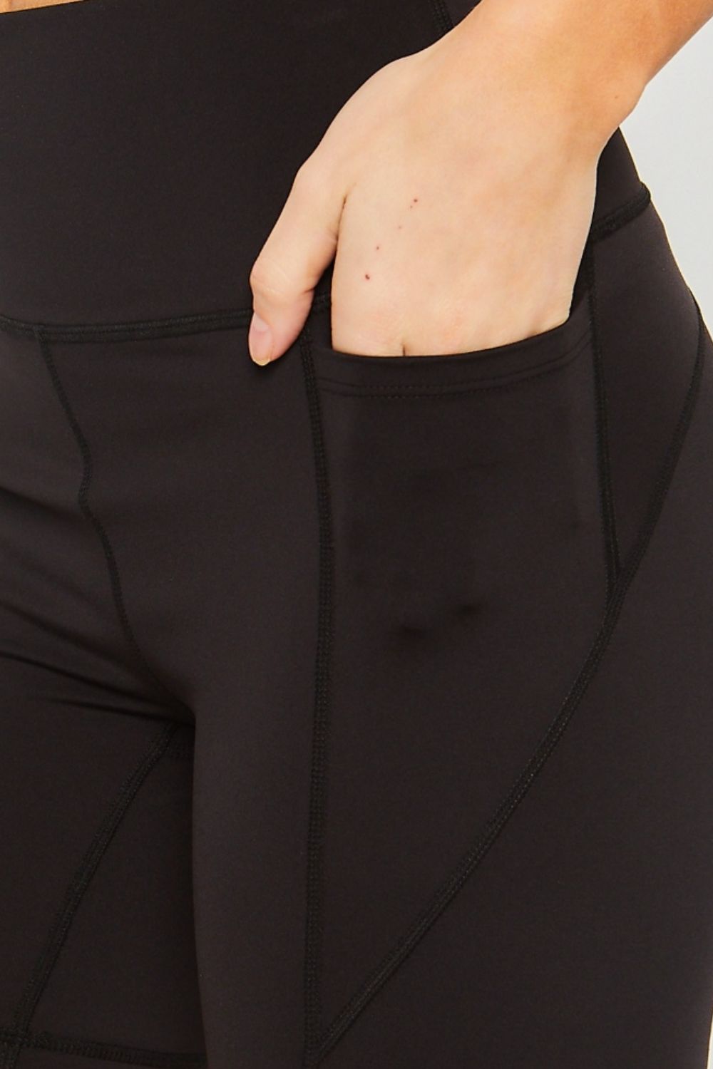 High Waist Seam Detail Athletics Shorts