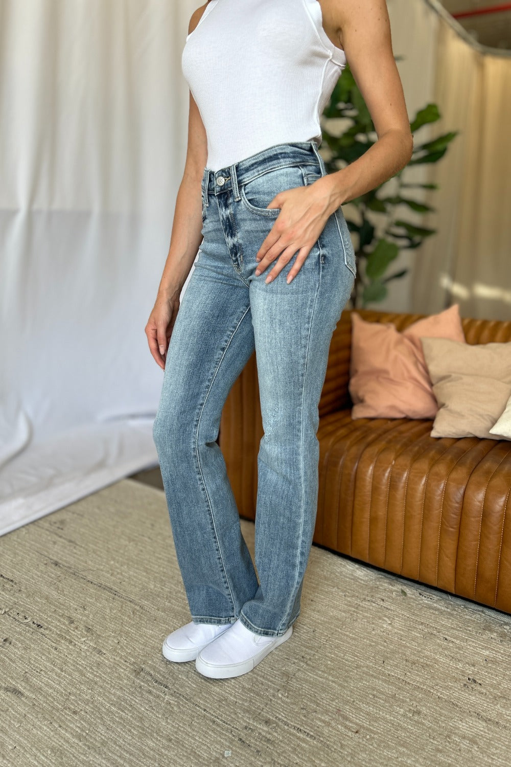 Medium Rise Bootcut Jeans