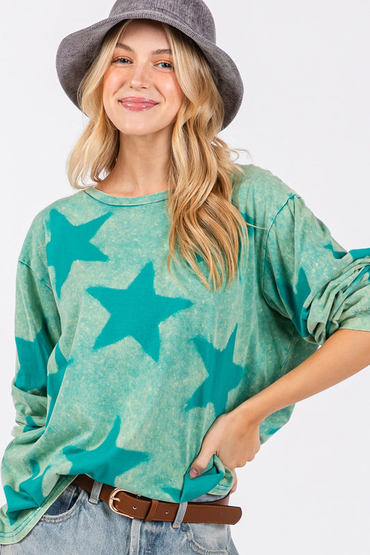 Mineral Wash Star  T-Shirt