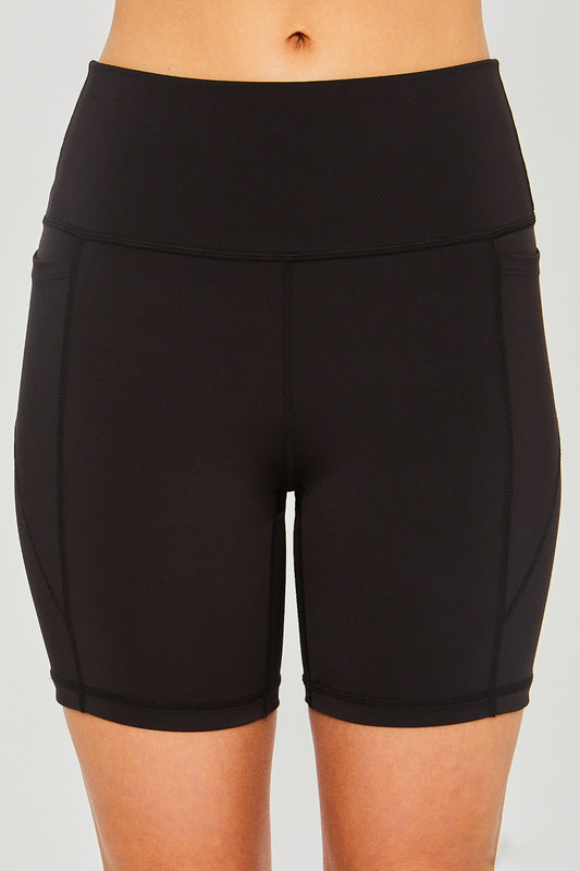 High Waist Seam Detail Athletics Shorts