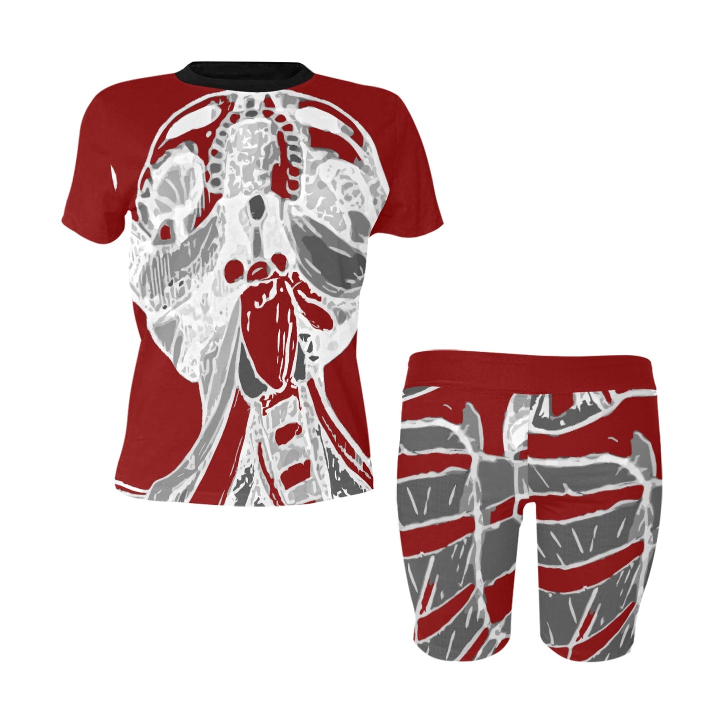 Ancient Art Anatomy 2-Piece Athletics Top & Shorts Sets