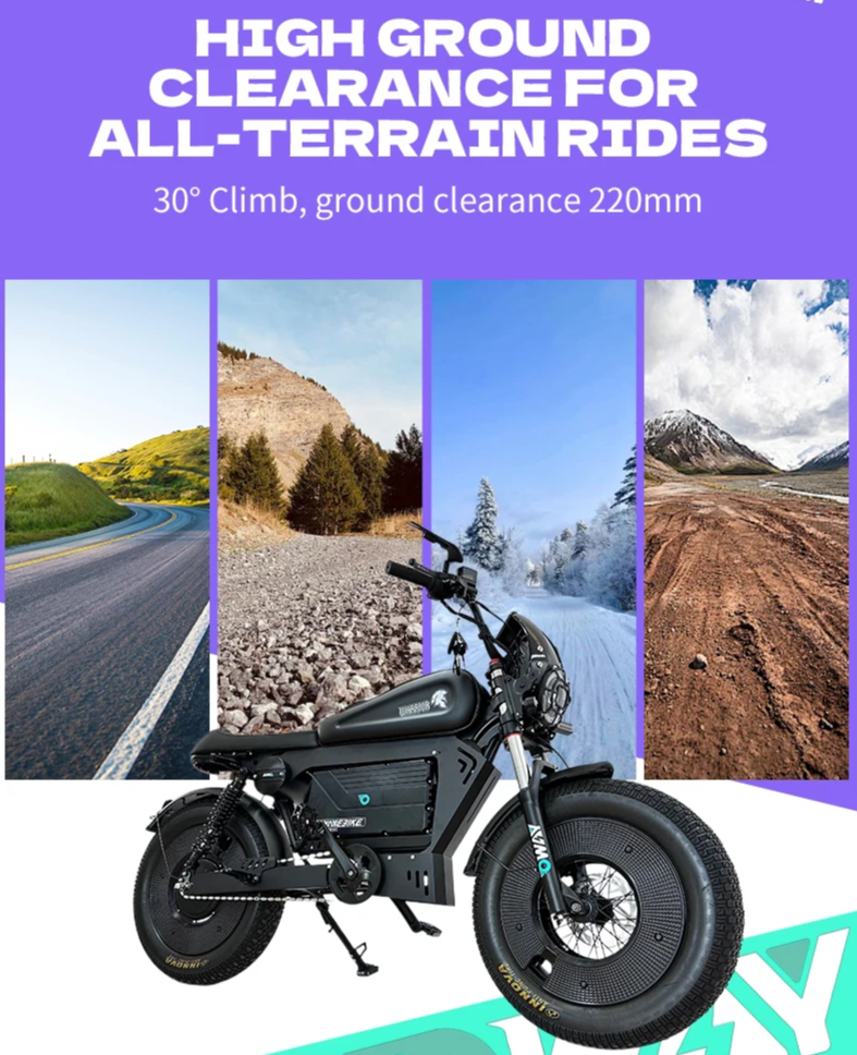 3-Power High-Performance 3000W 60V Smart eBike with Advanced Safety Features, Bluetooth, Anti-Theft Alarm