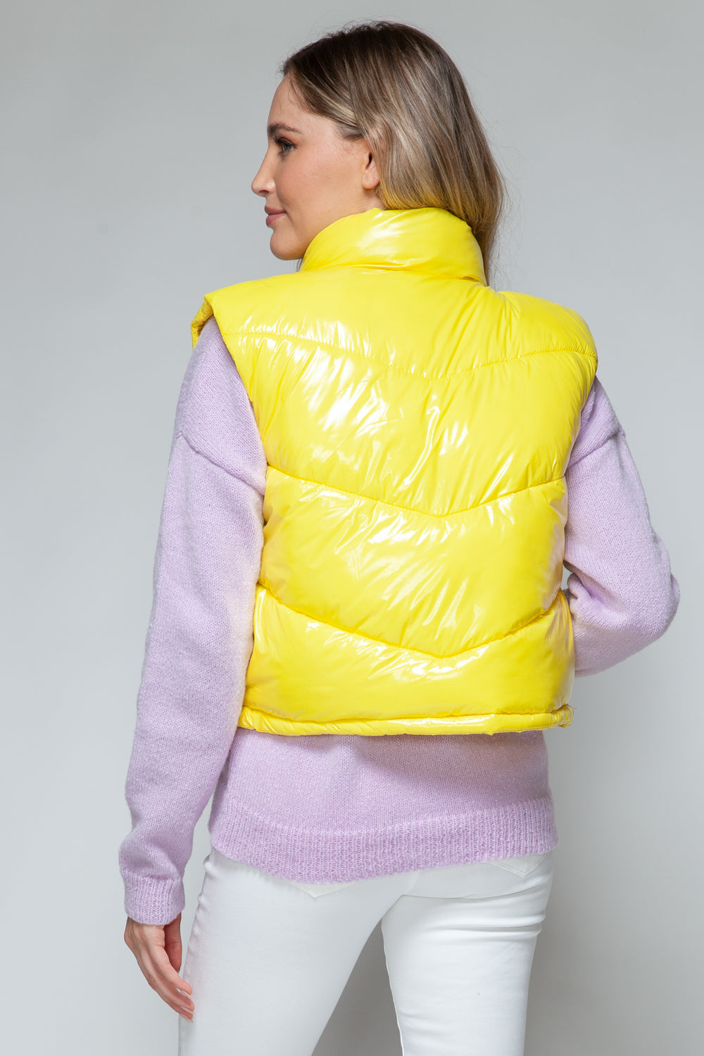 Zip Up Turtleneck Quilted Vest
