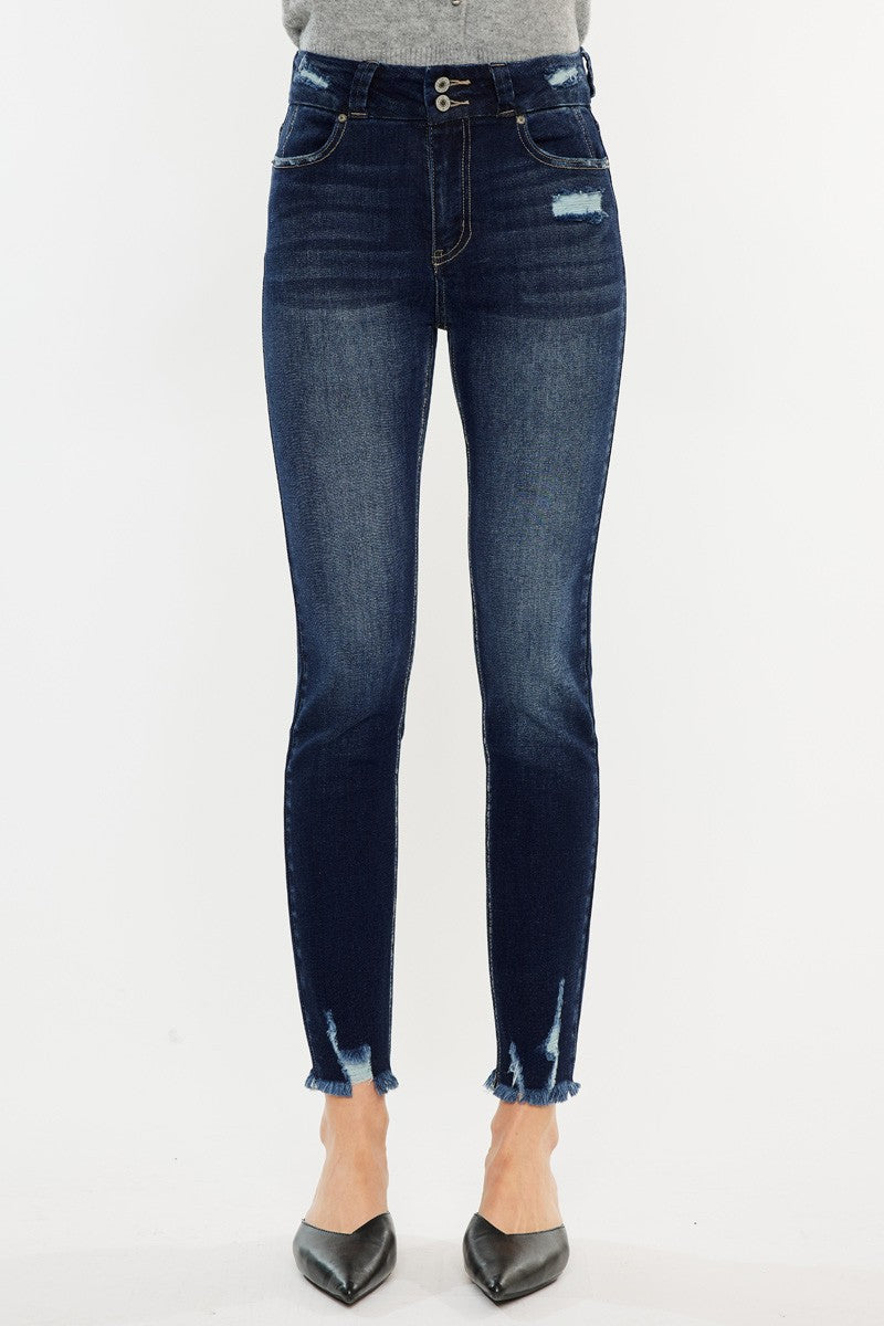 Raw Hem High Waist Jeans