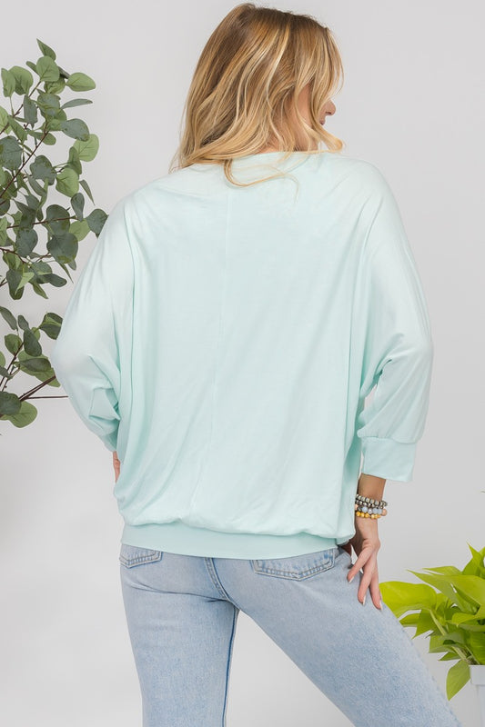 Floral Round Neck Top with Two Layer Detail