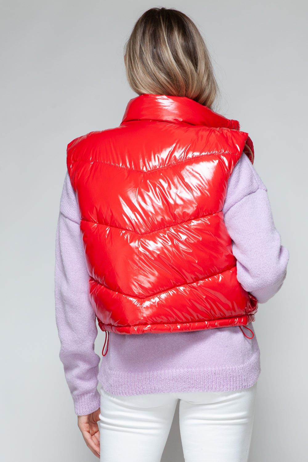 Zip Up Turtleneck Quilted Vest