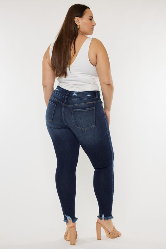Raw Hem High Waist Jeans