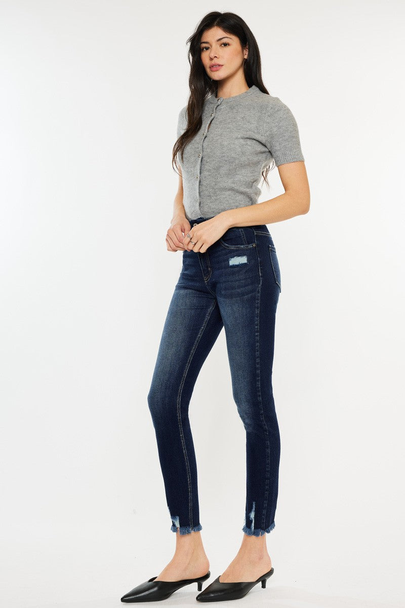 Raw Hem High Waist Jeans