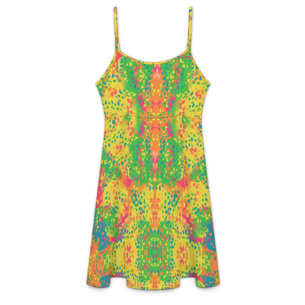 Women’s Geometric Sleeveless Strap Mini Dresses