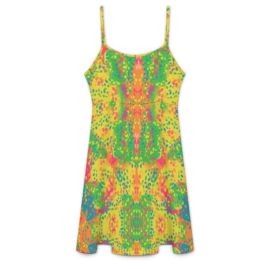 Women’s Geometric Sleeveless Strap Mini Dresses