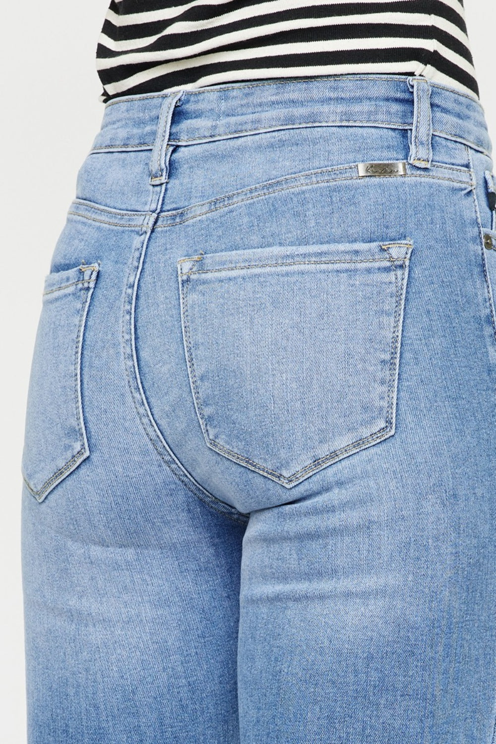 Distressed Button Fly Jeans