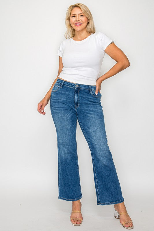 Cat's Whiskers Mid Rise Ankle Jeans