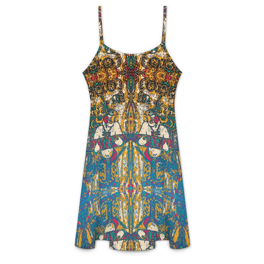 Ancient Art Mayan Sleeveless Strap Mini Dresses
