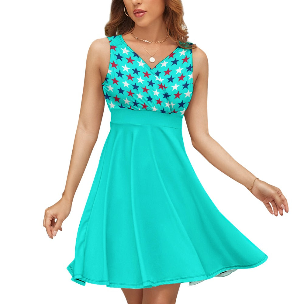 Women’s Sleeveless 4th of July Mini Dresses