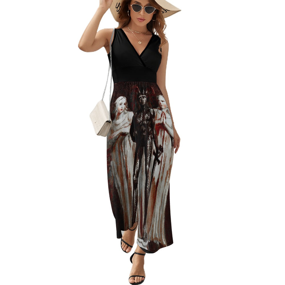 Women’s Ancient Art V-Neck Maxi Dresses