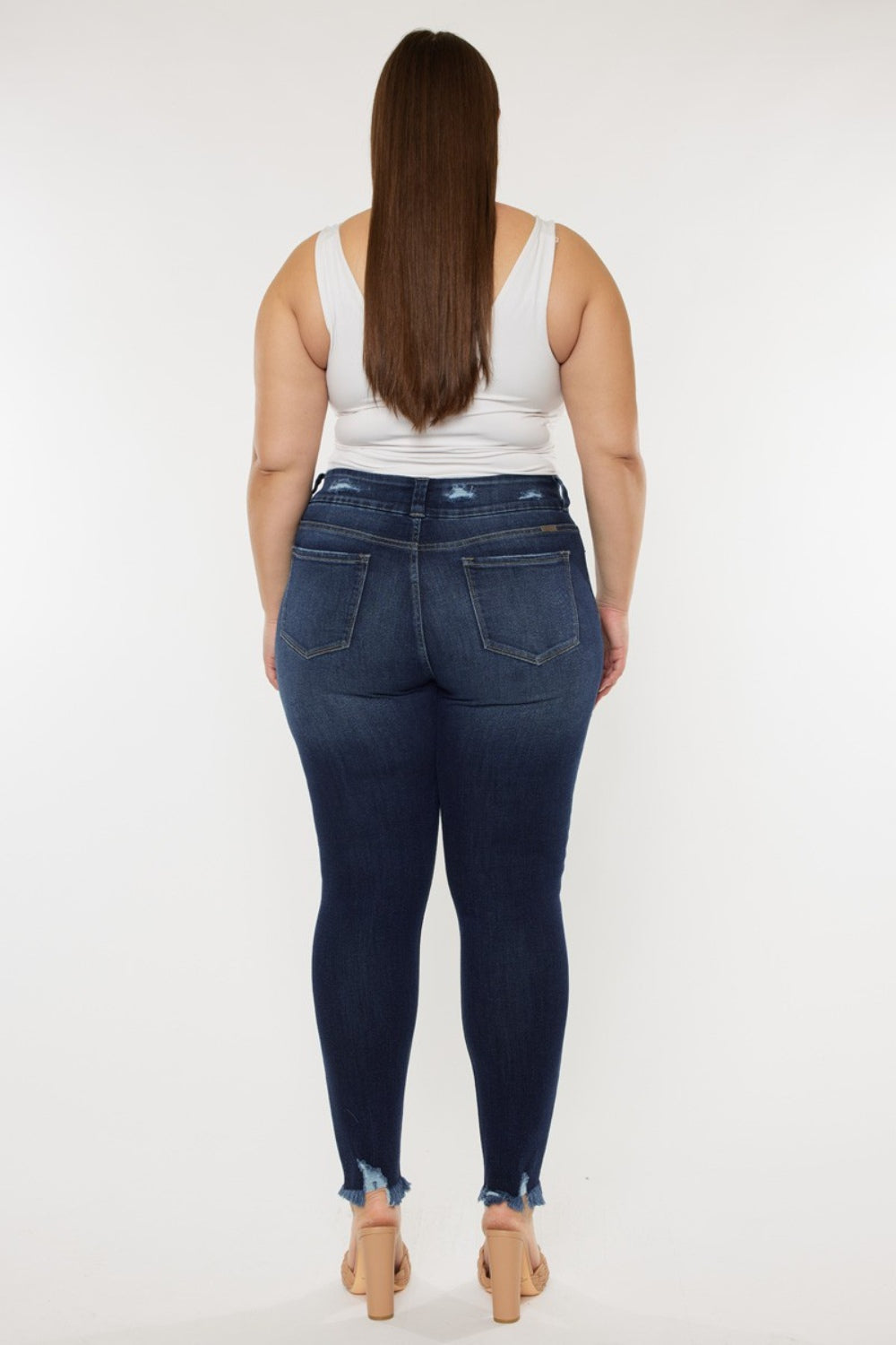 Raw Hem High Waist Jeans