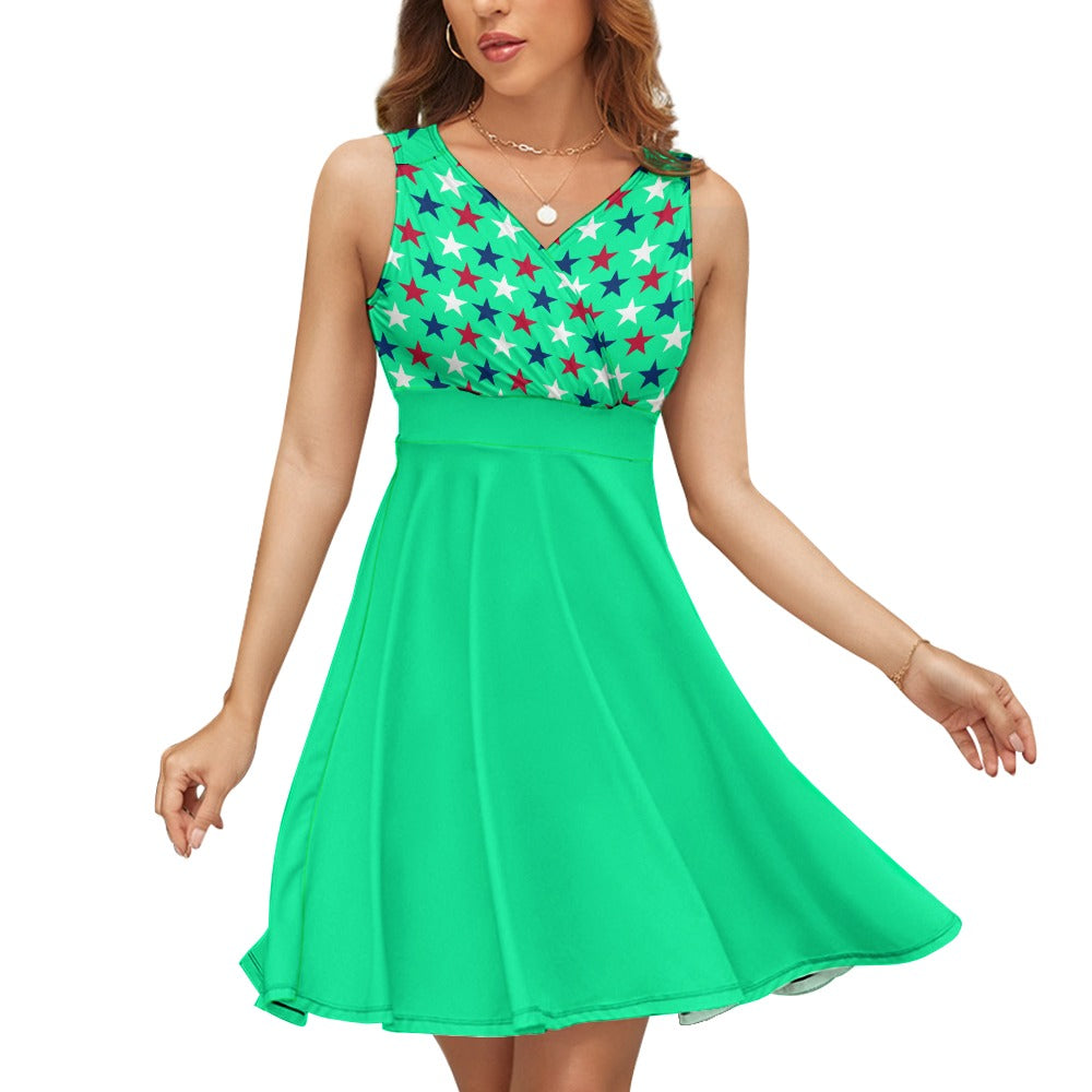 Women’s Sleeveless 4th of July Mini Dresses