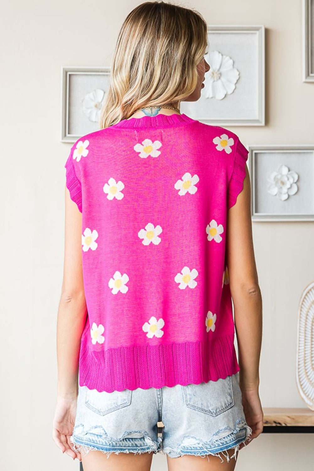 Flower Round Neck Sweater