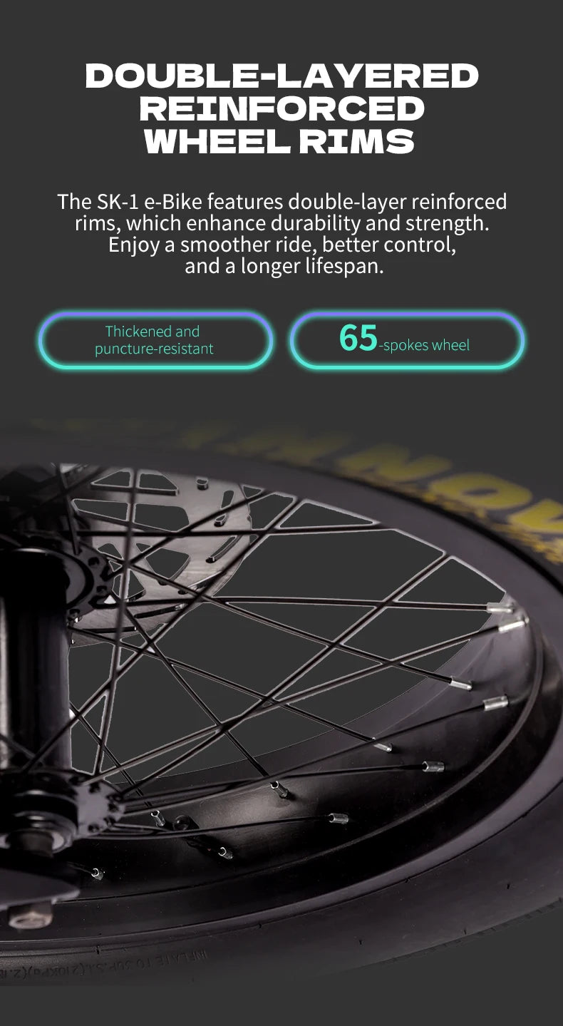 3-Power High-Performance 3000W 60V Smart eBike with Advanced Safety Features, Bluetooth, Anti-Theft Alarm