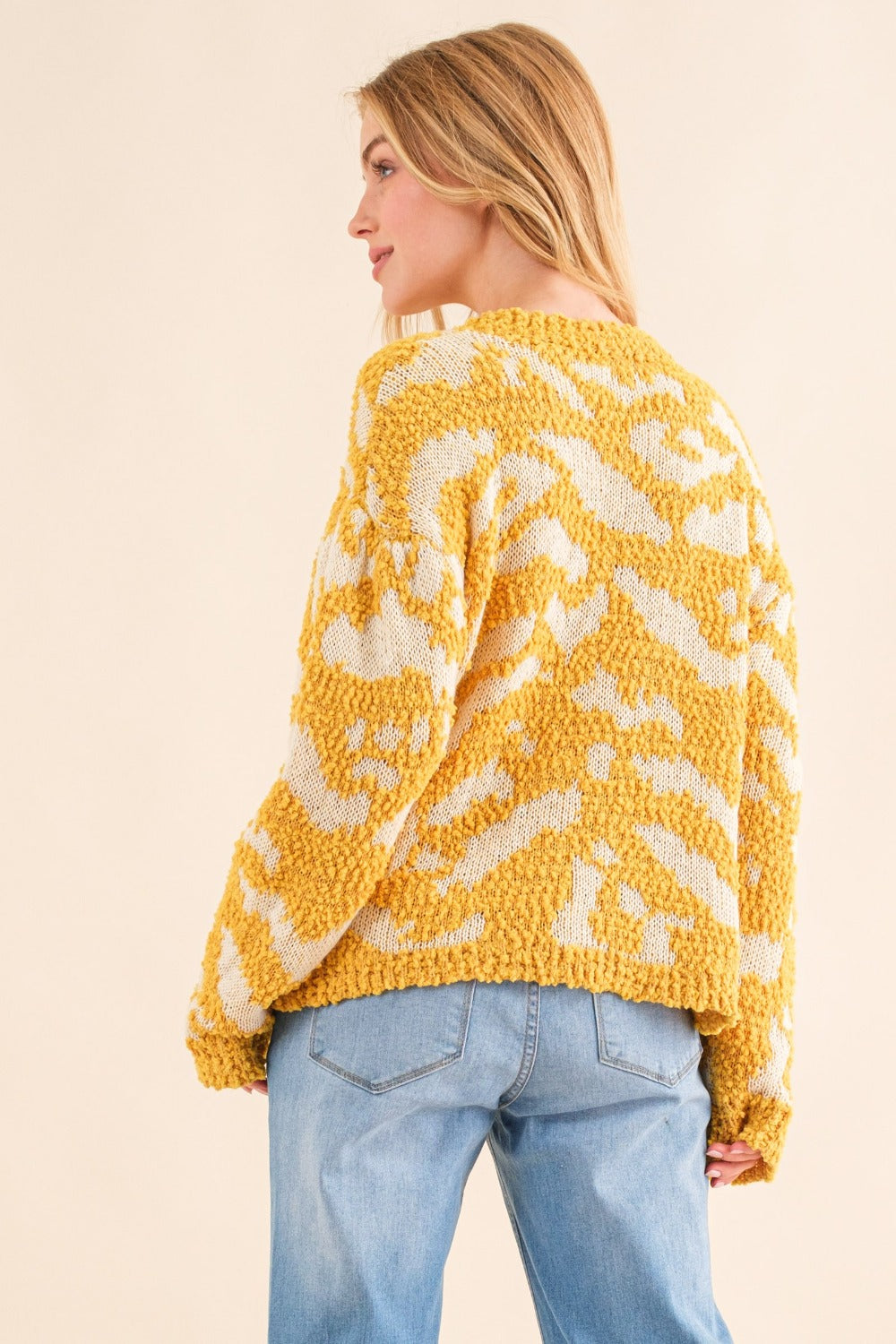Textured Contrast Sweater