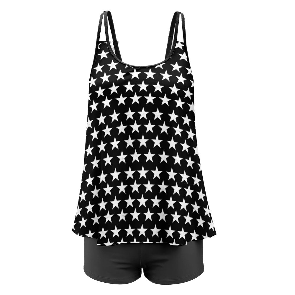 Plus 2-Piece Stars Tankini & Boy Shorts Sets