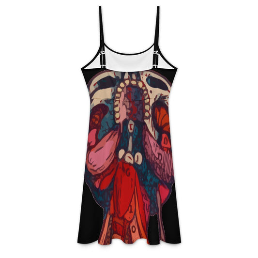 Ancient Art Anatomy Sleeveless Strap Mini Dresses