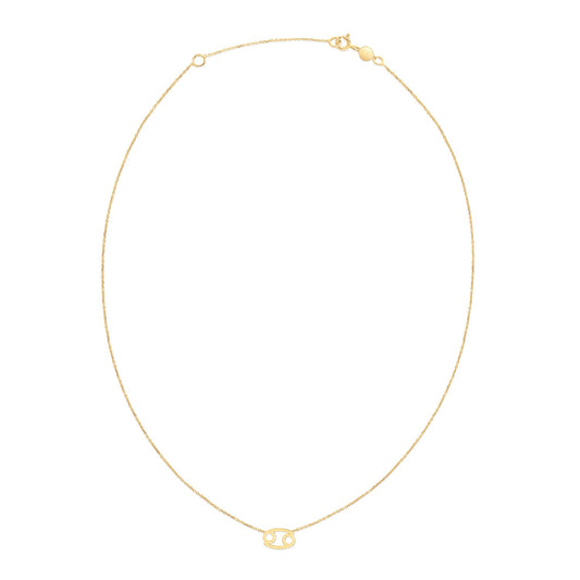 14K Yellow Gold Cancer Necklace