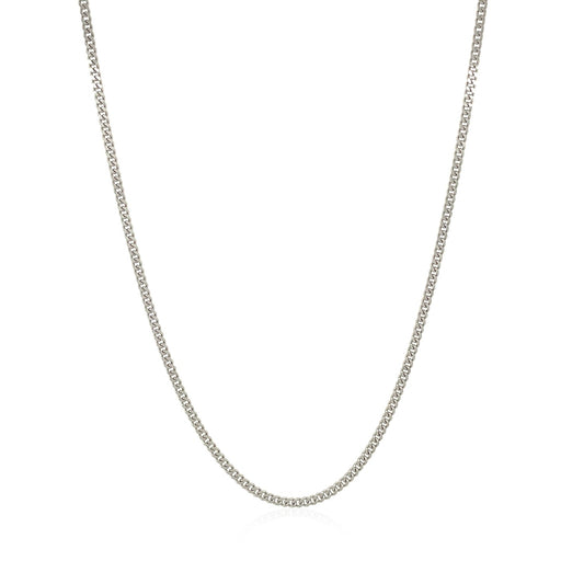 10k White Gold Gourmette Chain (1.40 mm)