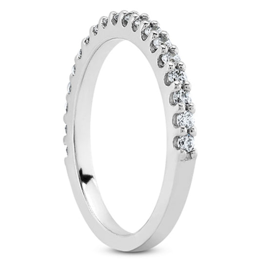 14k White Gold Shared Prong Diamond Wedding Band
