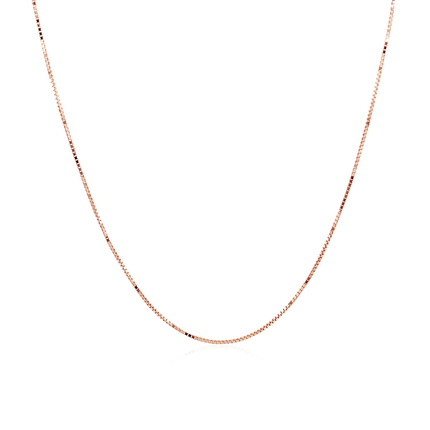 14k Rose Gold Classic Box Chain (0.60 mm)
