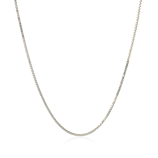 10k White Gold Classic Box Chain (0.78 mm)