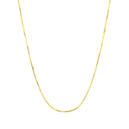 14k Yellow Gold Octagonal Snake Chain (0.85 mm)