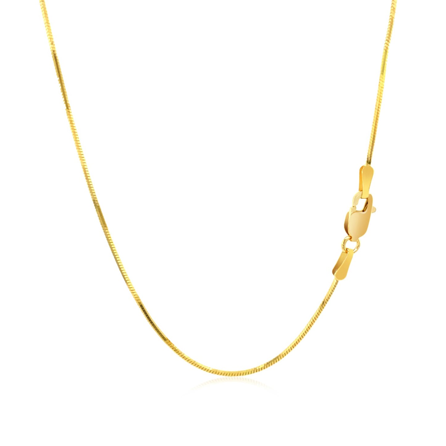 14k Yellow Gold Octagonal Snake Chain (0.85 mm)