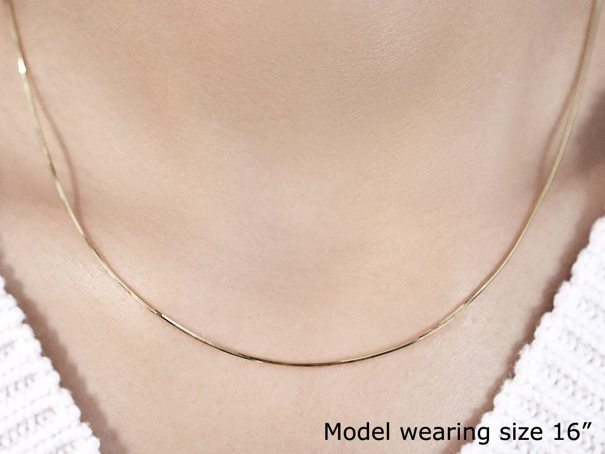 14k Yellow Gold Octagonal Snake Chain (0.85 mm)
