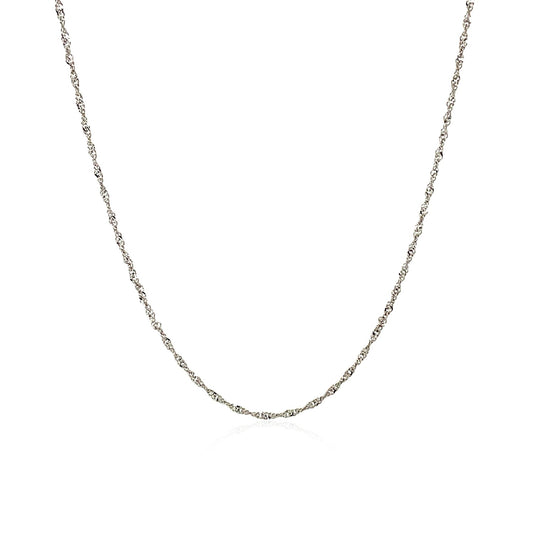 10k White Gold Singapore Chain (1.10 mm)