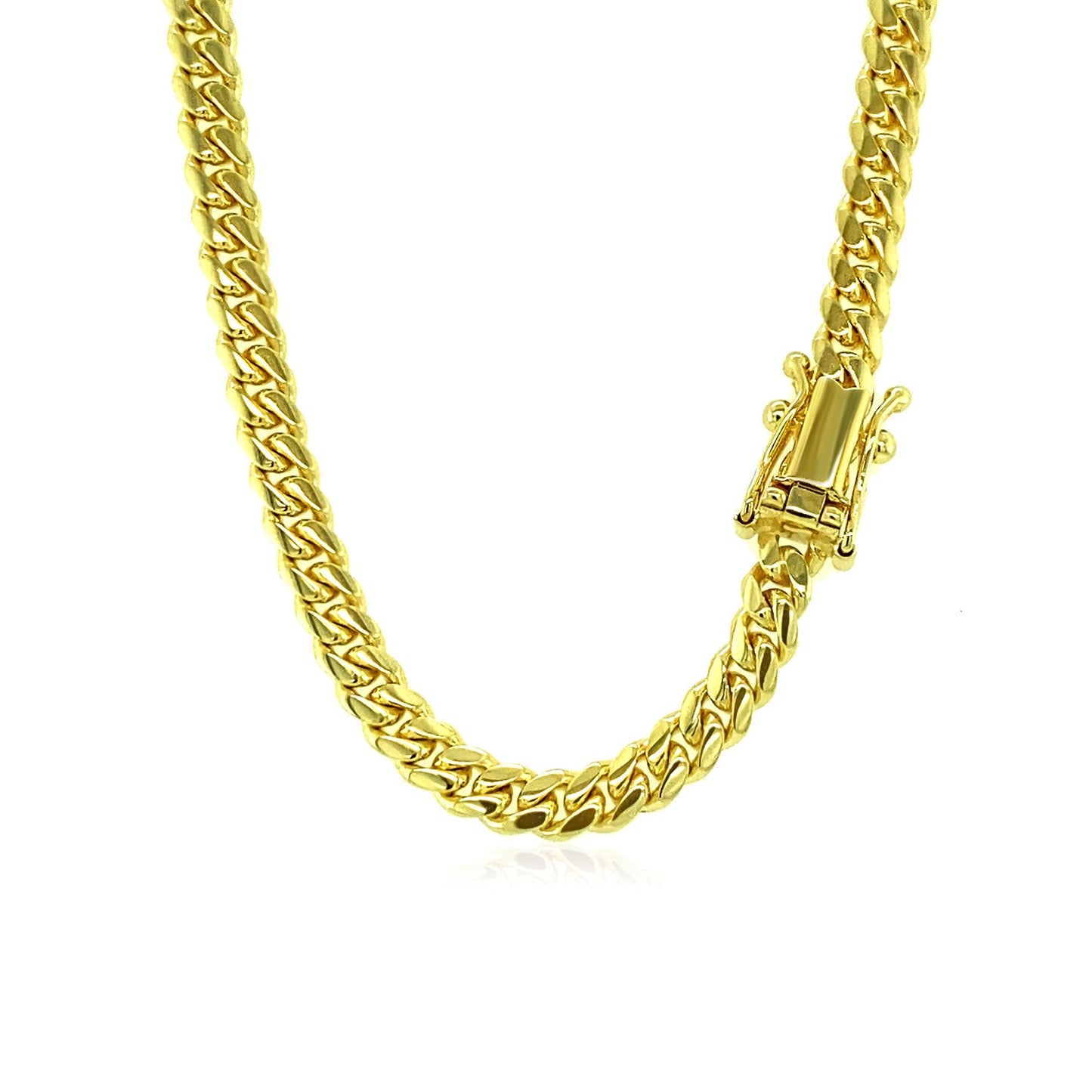 14k Yellow Gold Classic Solid Miami Cuban Chain (3.90 mm)