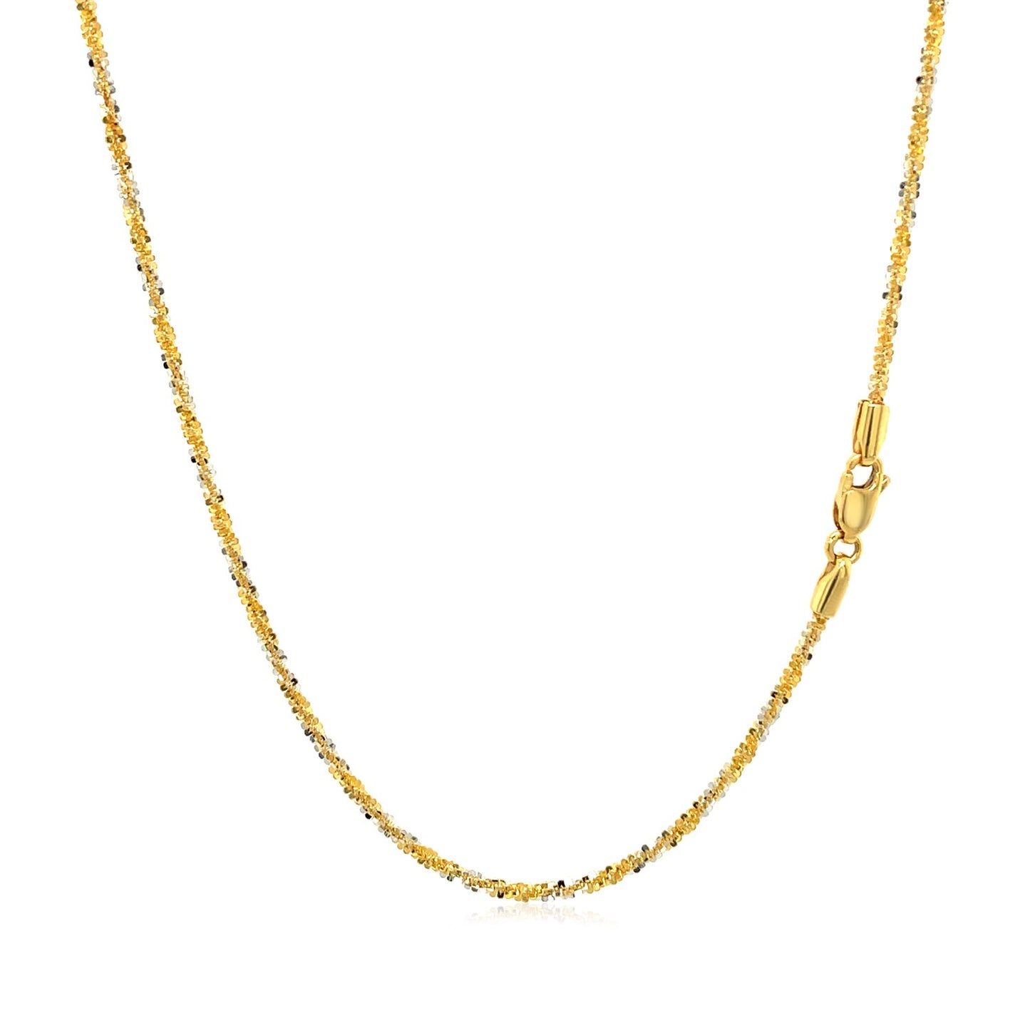 14k White & Yellow Gold Two Tone Sparkle Chain (1.50 mm)