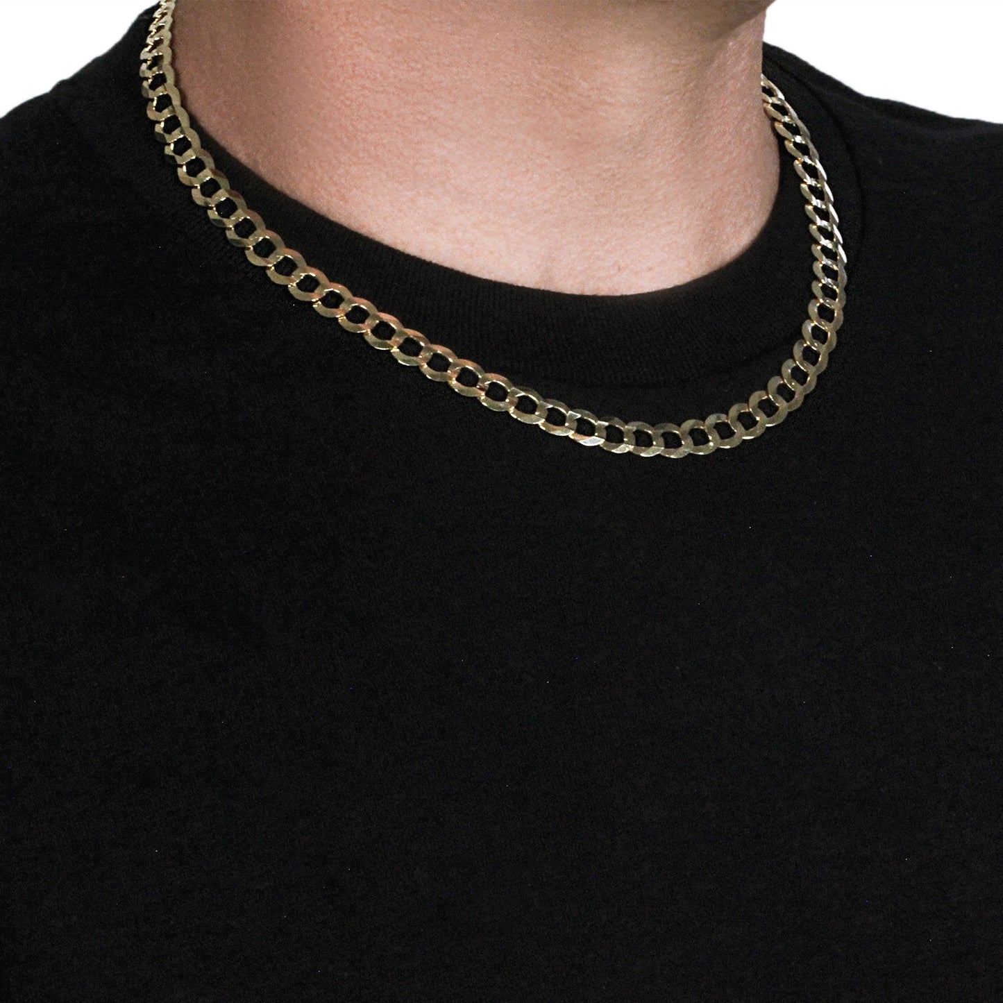 10k Yellow Gold Curb Chain (8.20 mm)
