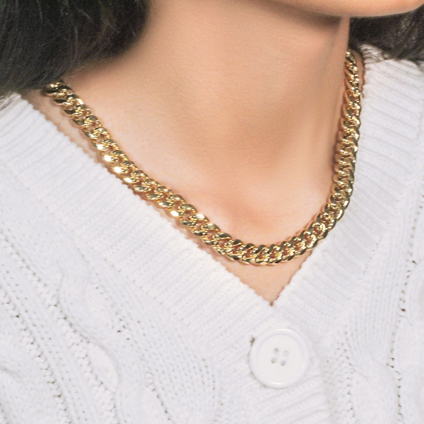 10k Yellow Gold Semi Solid Miami Cuban Chain (9.10 mm)