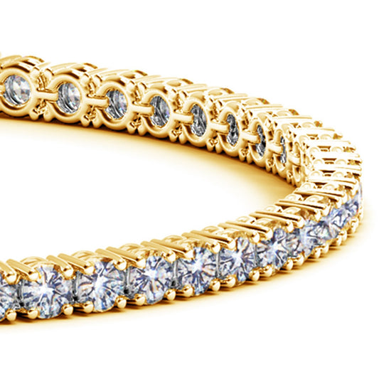 Lab Grown Round Diamond Tennis Bracelet in 14k Yellow Gold (7 cctw F/G VS2/SI1)