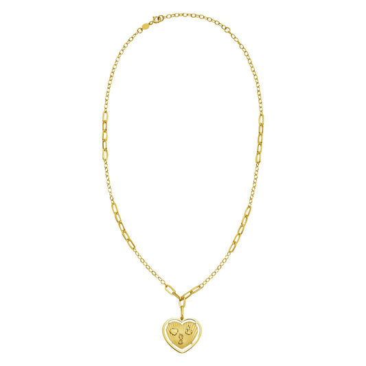14K Yellow Gold Lucky Forever Heart Necklace