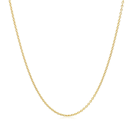 14k Yellow Gold Oval Cable Link Chain (1.10 mm)