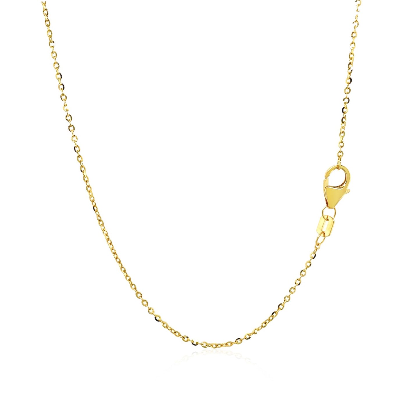 14k Yellow Gold Double-Strand Chain Necklace with Puff Moon & Star