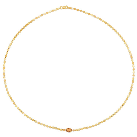 14K Yellow Gold Citrine Mirrored Chain (2.20 mm)