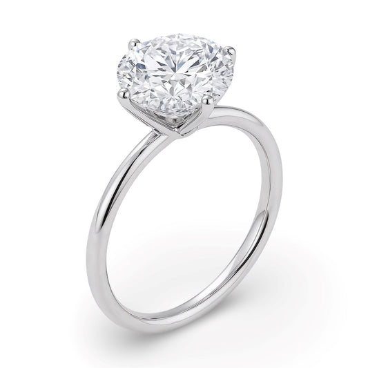 2 Carat Round Lab Grown IGI G/VS1 Diamond Solitaire Ring in Sterling Silver
