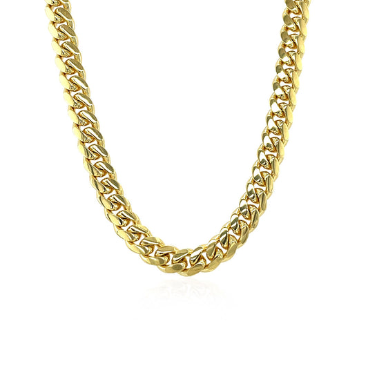 14k Yellow Gold Classic Miami Cuban Solid Chain (5.00 mm)