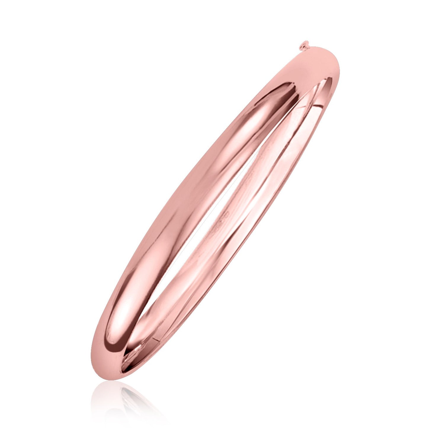 14k Rose Gold Fancy Dome Bangle (5.00 mm)