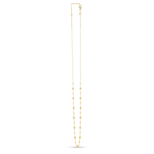 14k Yellow Gold Bead Necklace