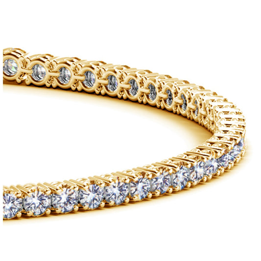Lab Grown Round Diamond Tennis Bracelet in 14k Yellow Gold (3 cctw F/G VS2/SI1)