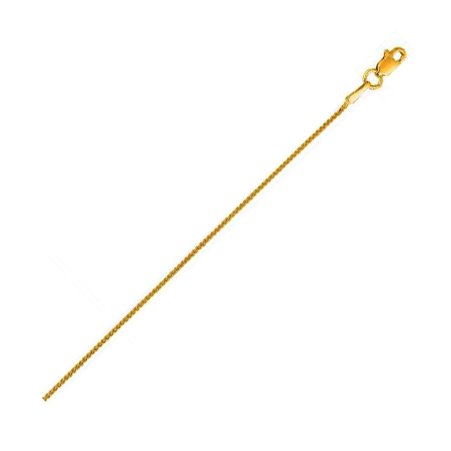 14k Yellow Gold Round Wheat Chain (0.60mm)